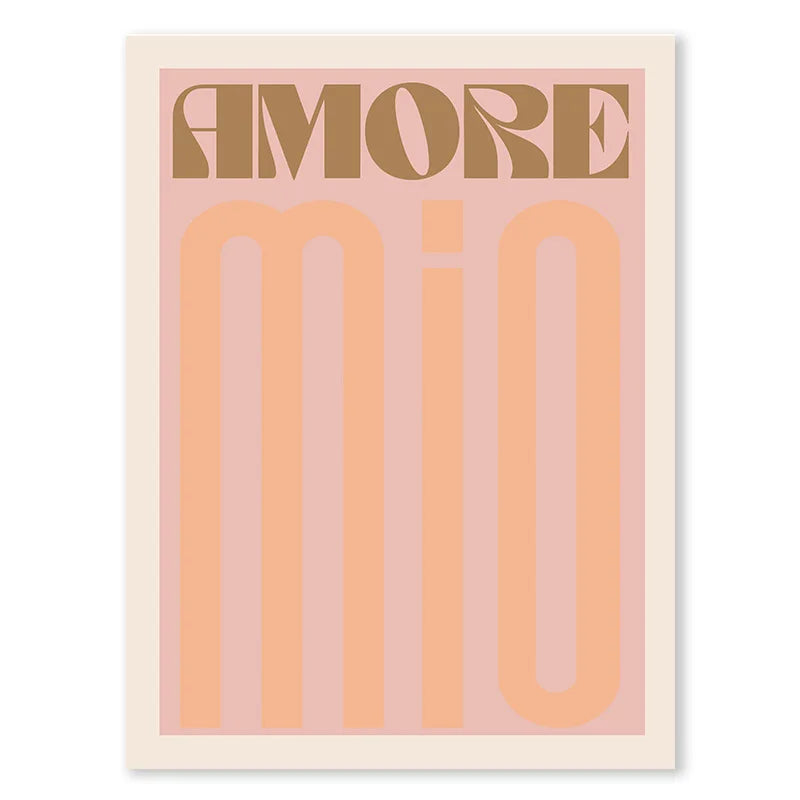 Rosa Retro Kjærlighet Sitat Veggkunst Fine Art Lerretsutskrifter Typografiske Bilder For Soverom Stue Hotellrom Moderne Leilighet Veggkunst Dekor | Skanto