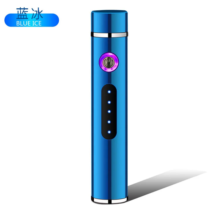 Skanto | Voltrino Sylinder USB lighter | Dobbelt bue teknologi | Oppladbar & vindproof | Edelmetall hus for menn