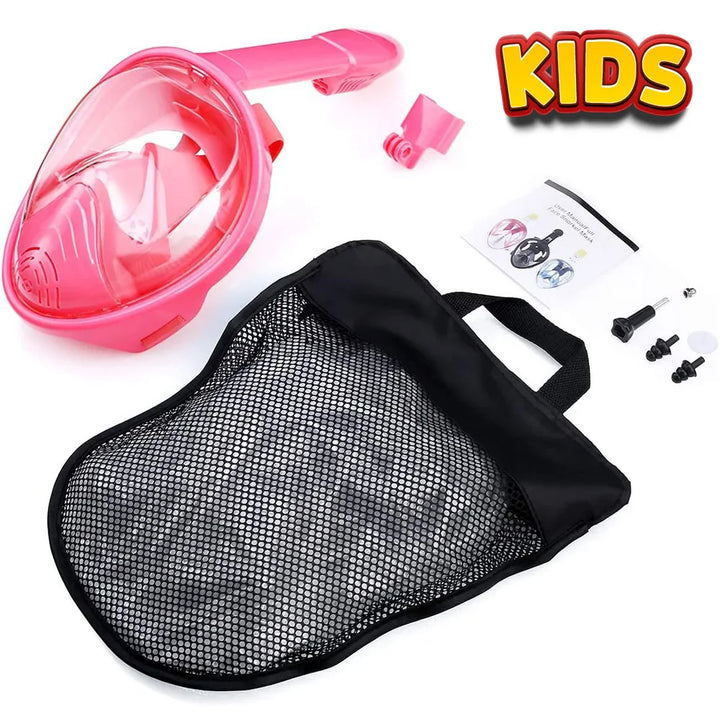 Skanto | Helgesikt snorkelmaske med kamerafeste - Vidvinkel, anti-dugg, anti-lekk dykk- og snorkelmaske for voksne og barn