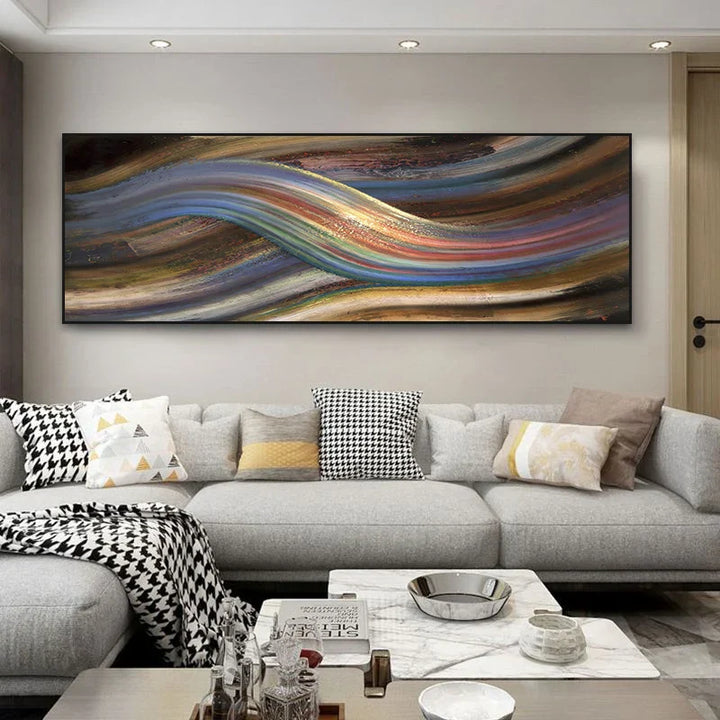 Flytende Regnbue Abstrakt Veggkunst Fin Kunst Lærret Utskrift Bred Format Moderne Farger Bilder For Over Sengen eller Over Stuen Sofa | Skanto