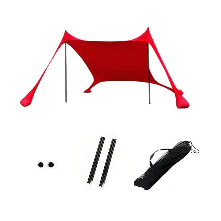 Skanto | Solaviva Strandtelt med UV-beskyttelse UPF50+ | Vindbestandig & Vanntett | For 3–4 personer | 200×200×170 cm