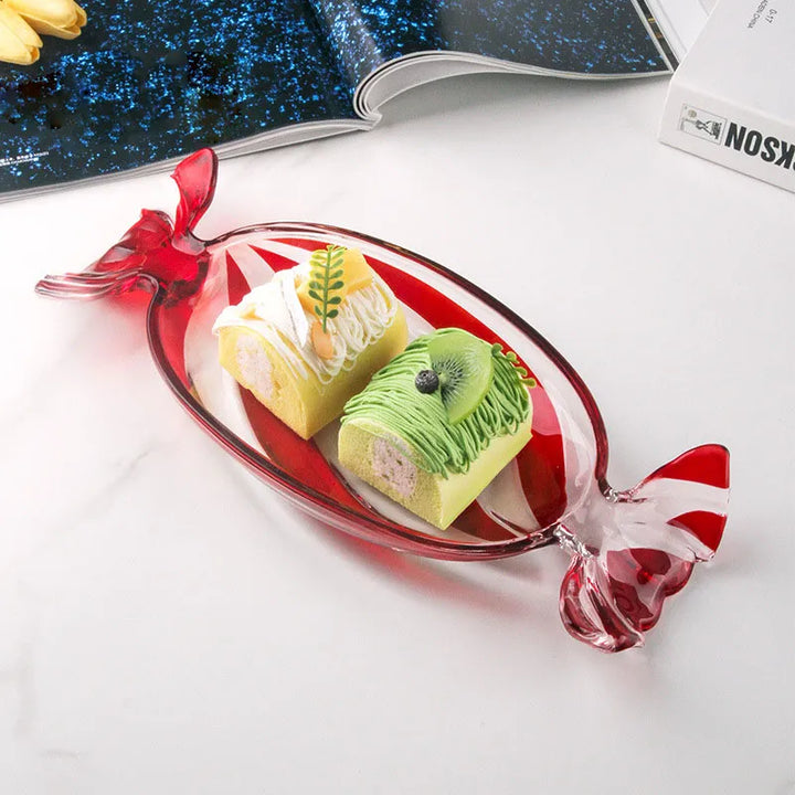 Godteri-formet Glass Snack Tallerken