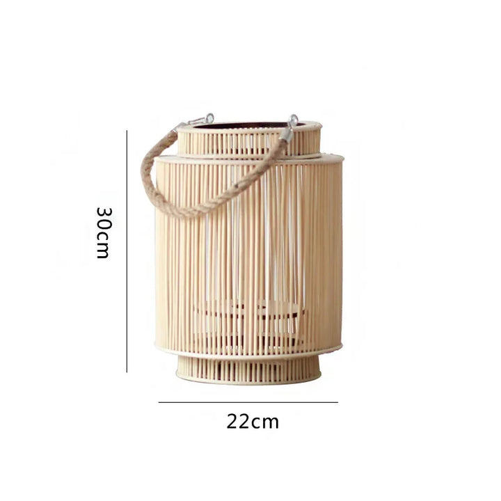 Imitasjon Bambus LED Lys Lantern Skanto