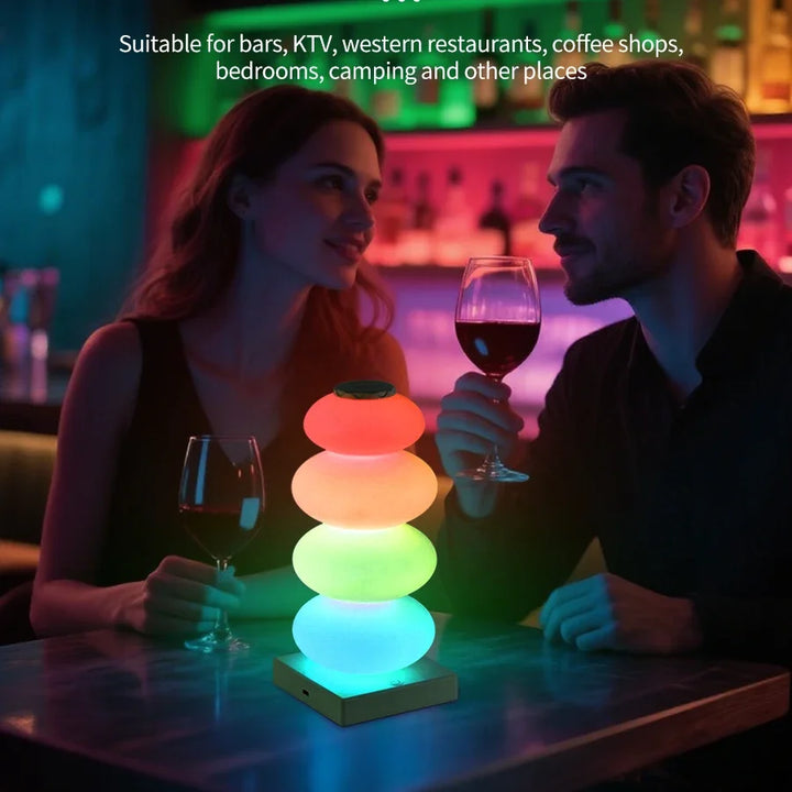 Skanto | AuraGlow LED bordlampe | 16 RGB-farger og varm hvit | Berøringsdimming | USB-drift | 3W