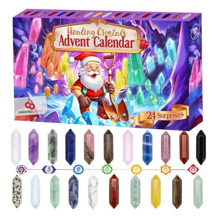 Skanto | CrystalJoy – Adventskalender 2025 med 24 Krystaller & Edelsteiner – Jul
