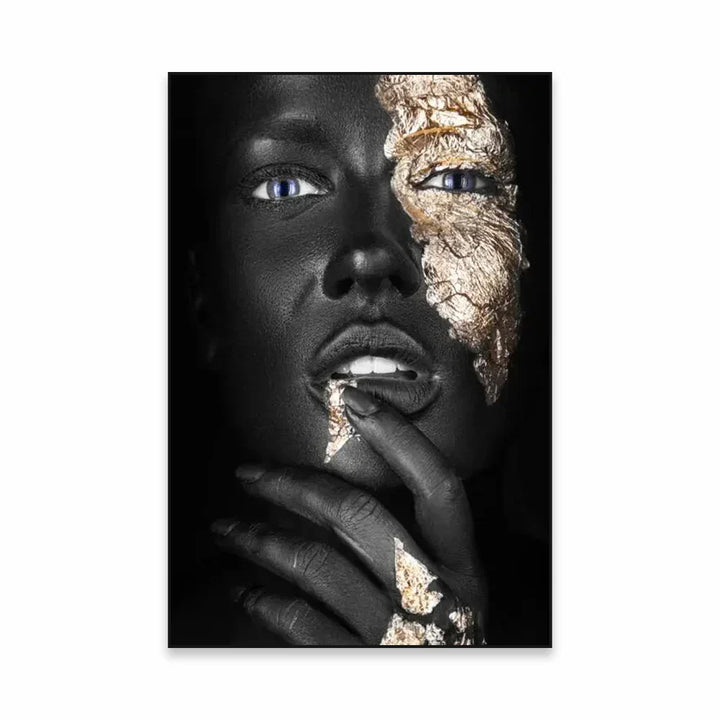 Golden Girl Fashion Veggkunst Fine Art Lerret Utskrifter Moderne Abstrakt Portrettbilder For Stue Soverom Boutique Salong Kunst Decor | Skanto