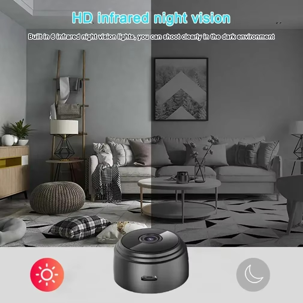 Skanto | Kompakt HD 720P Trådløs Mini Smart Sikkerhetskamera med Mobilovervåkning