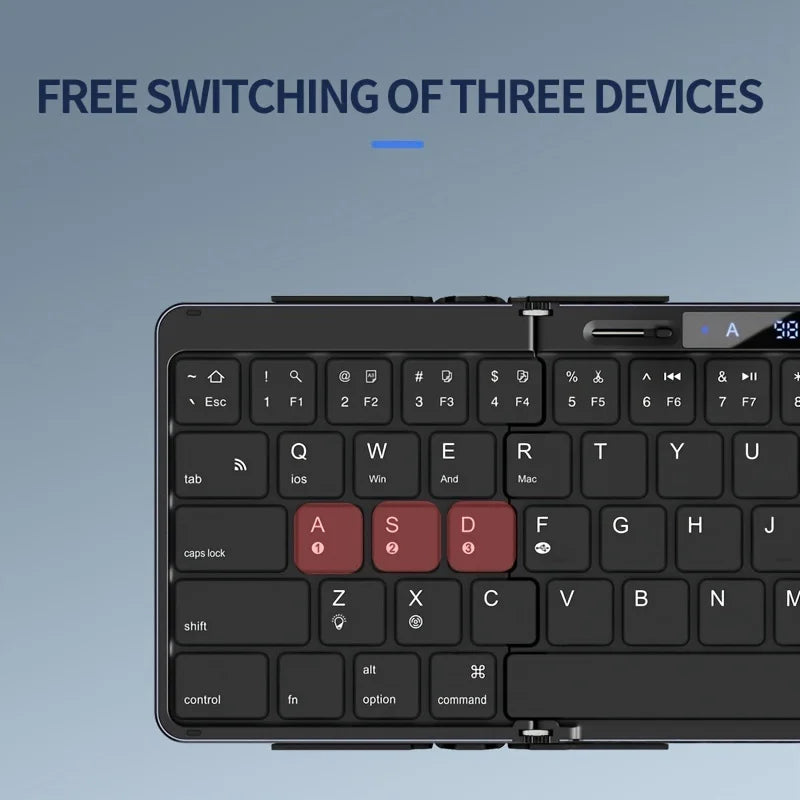 Skanto | Sammenleggbar RGB Trådløs Innebygd Touchpad Belyst Reise Tastatur
