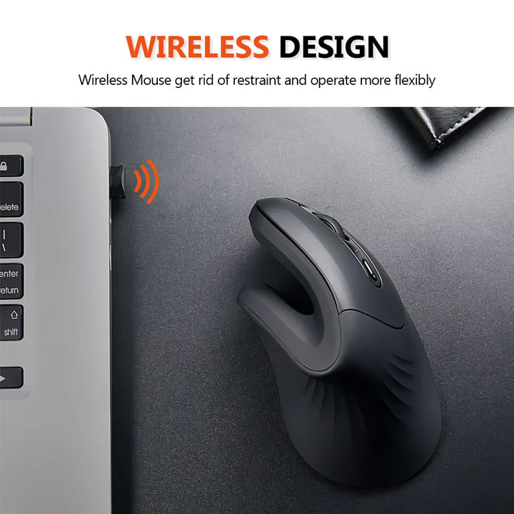 Skanto | Ergonomisk Trådløs Vertikal Mus