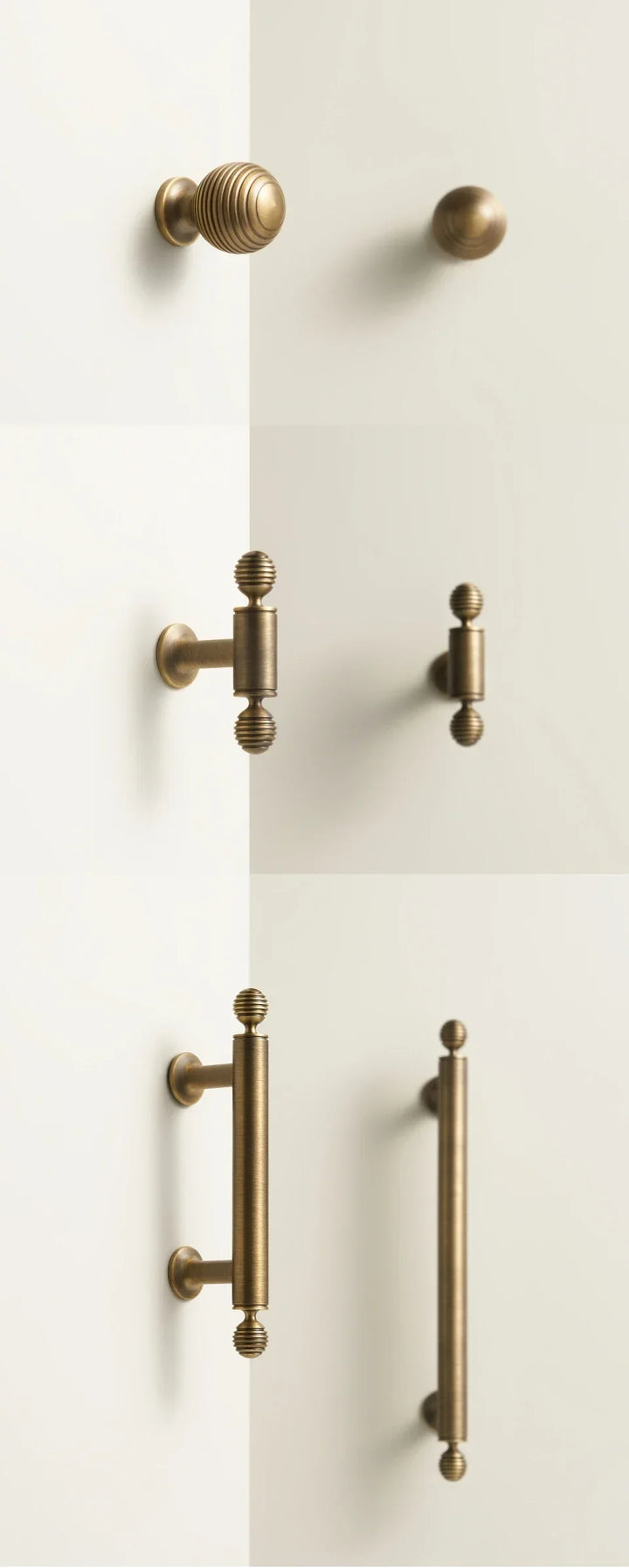 BrassElegance Solid Messing Antikk T-Griff Skanto