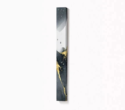 Abstrakt Grå Flytende Marmor Veggkunst Fine Art Lerretstrykk Høy Vertikal Slank Format Bilder For Moderne Loft Leilighet Stue Kontorinnredning | Skanto