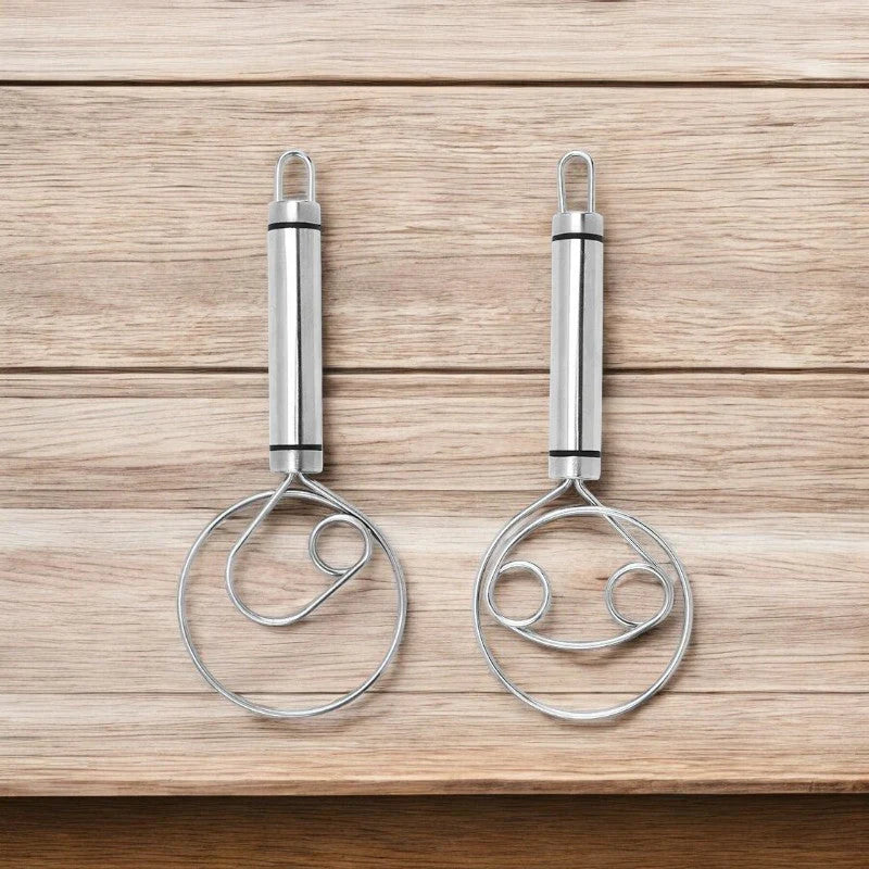Skanto | Robust Rustfritt Stål Dansk Deigvisp – Holdbart, Ergonomisk Design for Allsidig Baking & Matlaging