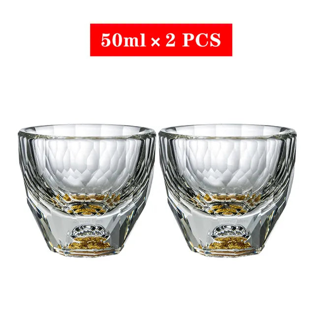 Skanto | Krystallglass Whiskey Glasser Bar Likør Sphere Kopper Sake og Shochu Double-Walled Tykk Bunner Liten Kapasitet Te Kopper