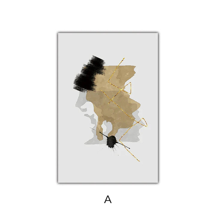Nøytral Farge Blå Beige Svart Nordisk Abstrakt Veggkunst Fine Art Lerret Utskrifter Plakater Bilder For Stue Soverom Kunst Dekor | Skanto