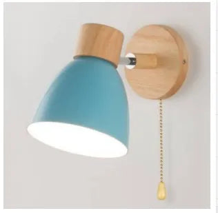 Skanto | LumoNord Macaron Vegglampe | Tre & Metall | 90° Svingbart Lyskildehode | Skandinavisk Design | E27 Sokkel (uten pære)