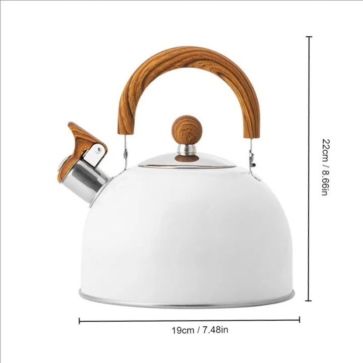 Skanto | 1 stk 2.5/3 l liter kjele laget av rustfritt stål, tykkelse kjele, gass induksjonskomfyr, universell kjele, kjele