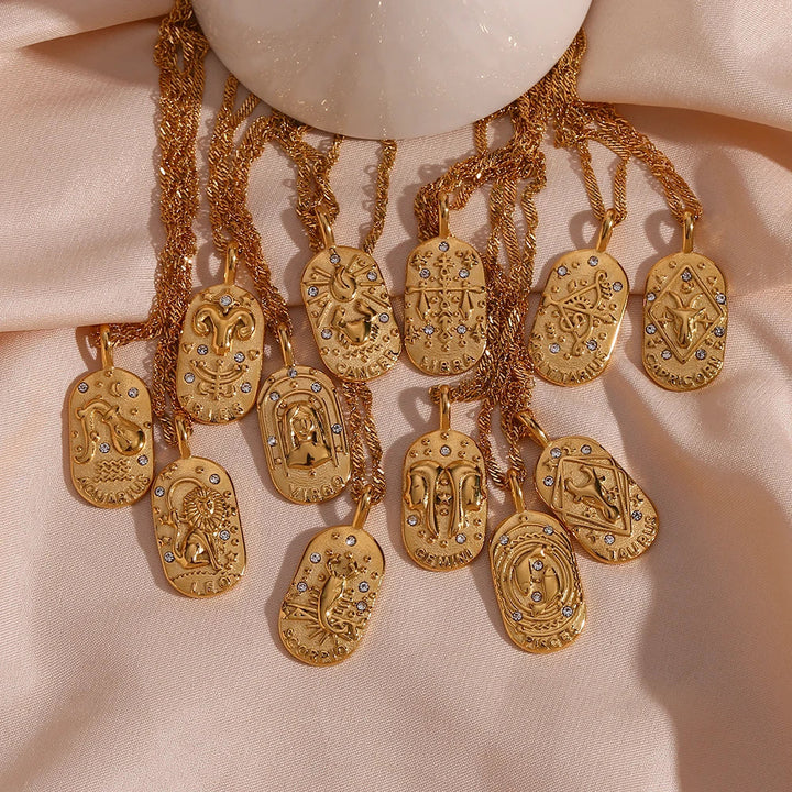 Skanto | Dainty Zodiac Tarot Inspirert Halskjede