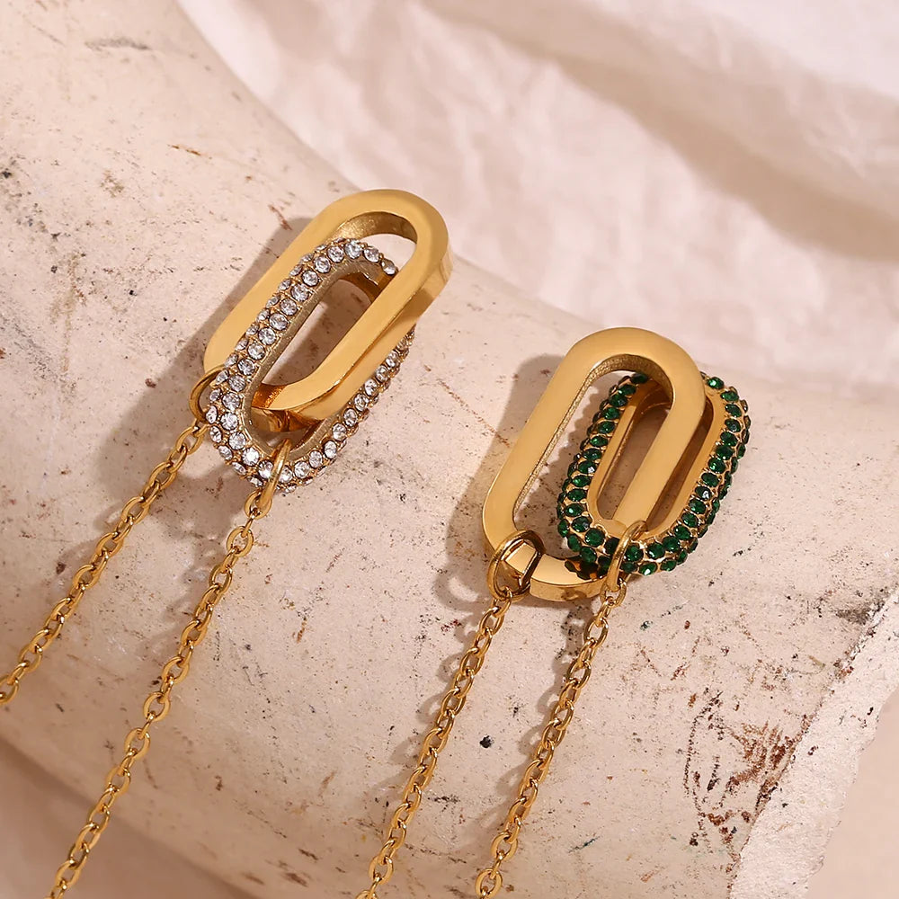 Skanto | Klassisk Paper Clip Link Love Halskjede