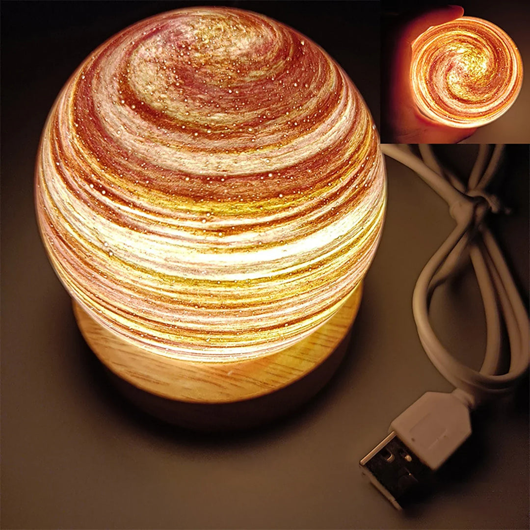 3D Krystall Planet Atmosfære Nattlampe | Skanto