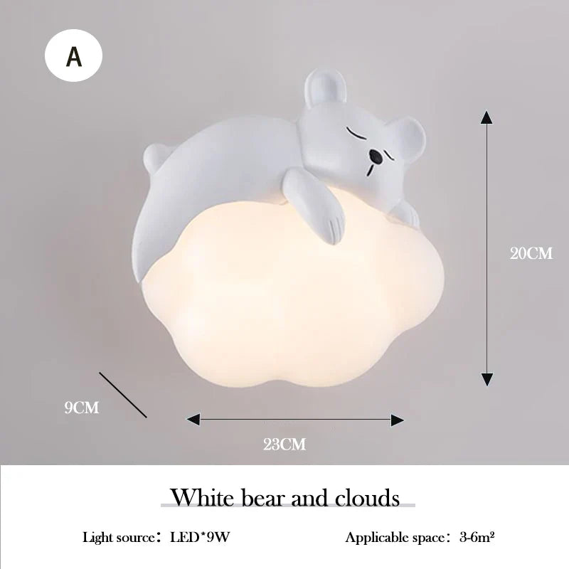 PandaGlow Lampe - Søt LED Vegglampe for Barn Skanto