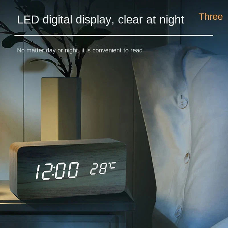 Skanto | Tre LED Smart Vekkerklokke for Soverom