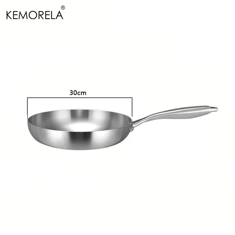 Skanto | Profesjonell Kjele-Panne - 304 Rustfritt Stål, 2MM tykk 5-lags Stål panne & Kjele
