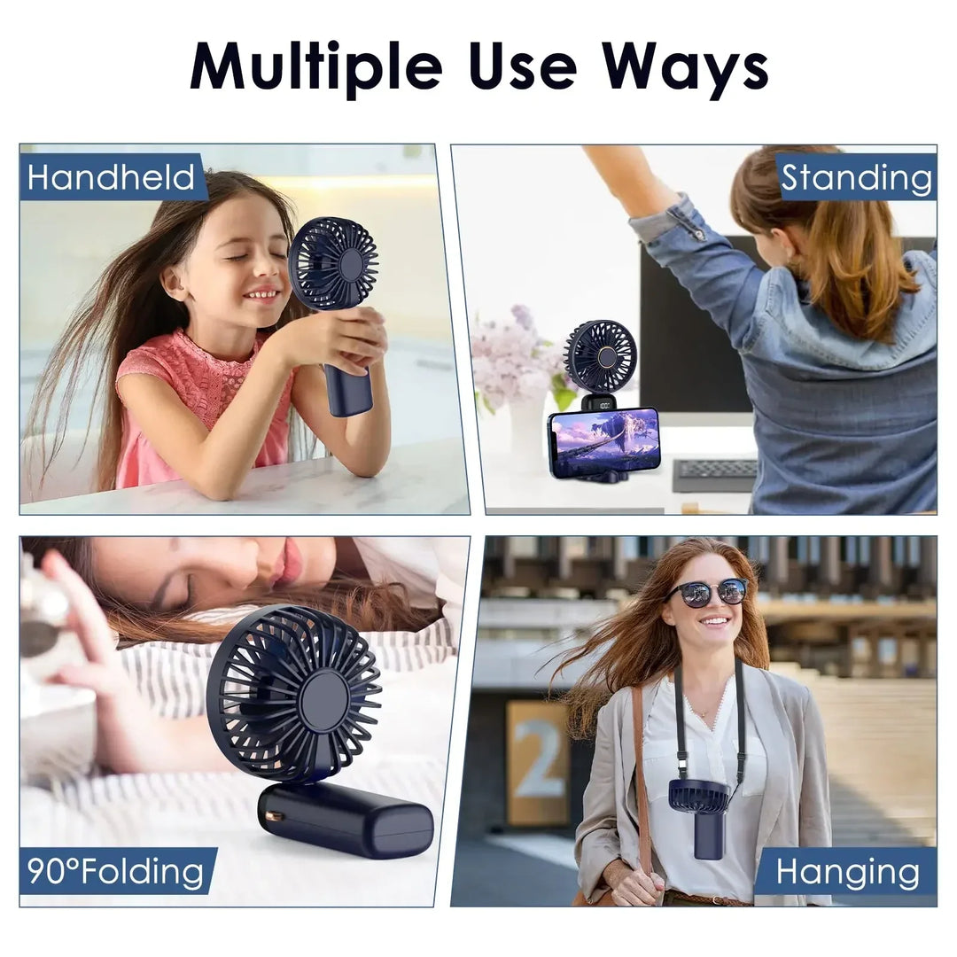Elektrisk Vifte Bærbar Luftkondisjonering Mini Kjøler Oppladbare Nakke Vifter for Hjem Gratis Frakt Hånd Usb Kjøleblader | Skanto