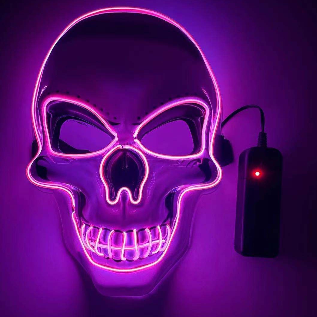 Skanto | Neon LED Skjelett Festmaske