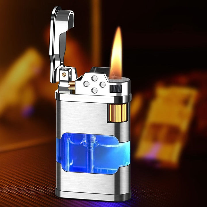 Blå Flamme Metall Vindbeskyttet Gasslighter | Skanto