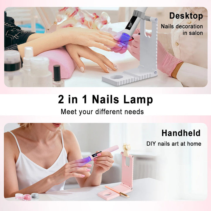 UV neglepenn med sammenleggbar stang - oppladbar | Skanto
