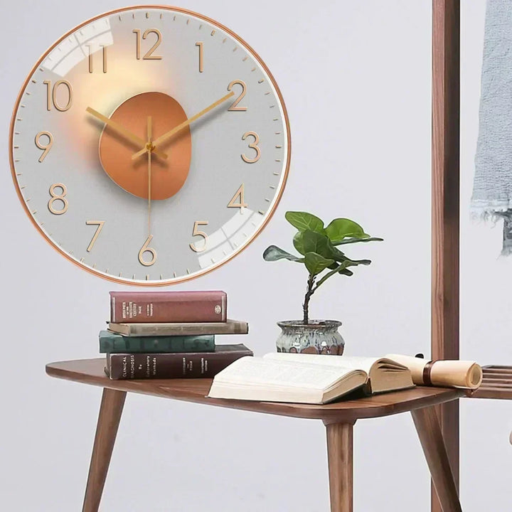 Skanto | Timeless Whisper™ | Stille Klassisk Veggklokke | Ikke-tikkende Design for Soverom og Kontorinnredning