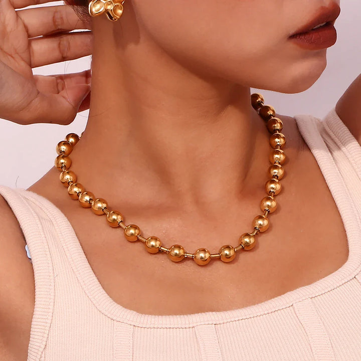 Skanto | 18k Klassisk Chunky Perlekjede