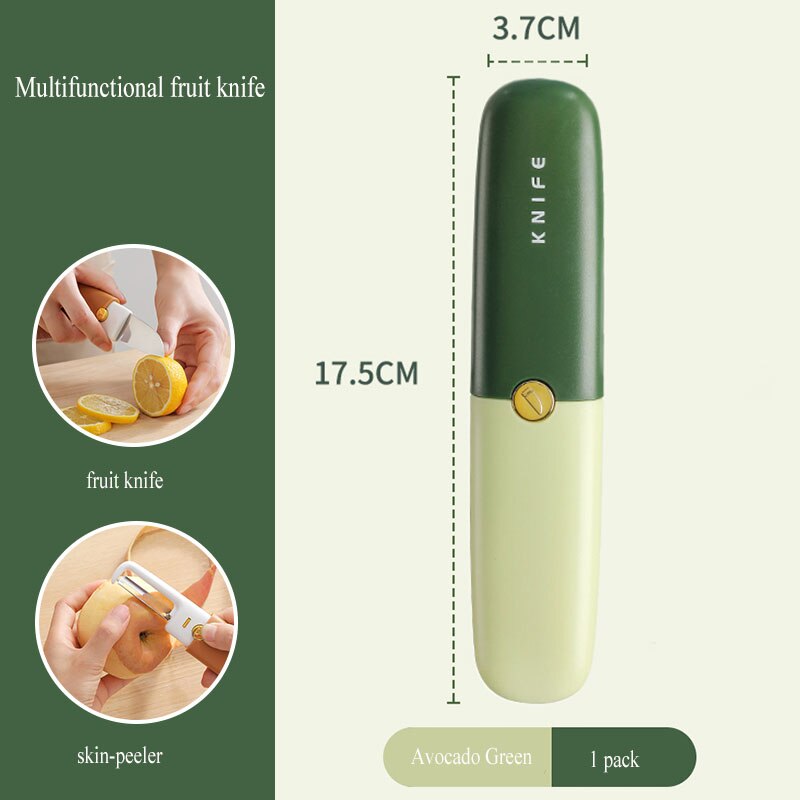 3-i-1 mini bærbar skrellekniv