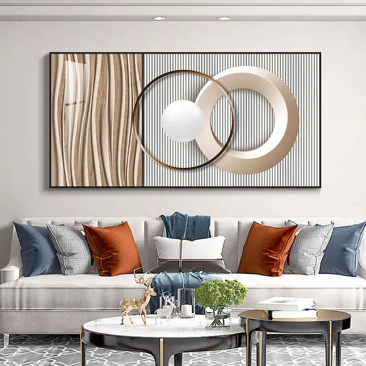 Moderne Estetikk Abstrakt Sol & Måne Veggkunsts Fine Art Lerretsutskrifter Bilder For Luksus Loft Stue Spisestue Livsstil Kunst Dekor | Skanto
