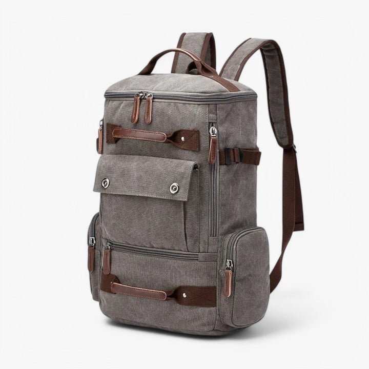 Skanto | Vintage Canvas Backpack – Stilig og funksjonell med laptoplomme for hverdagsliv og eventyr