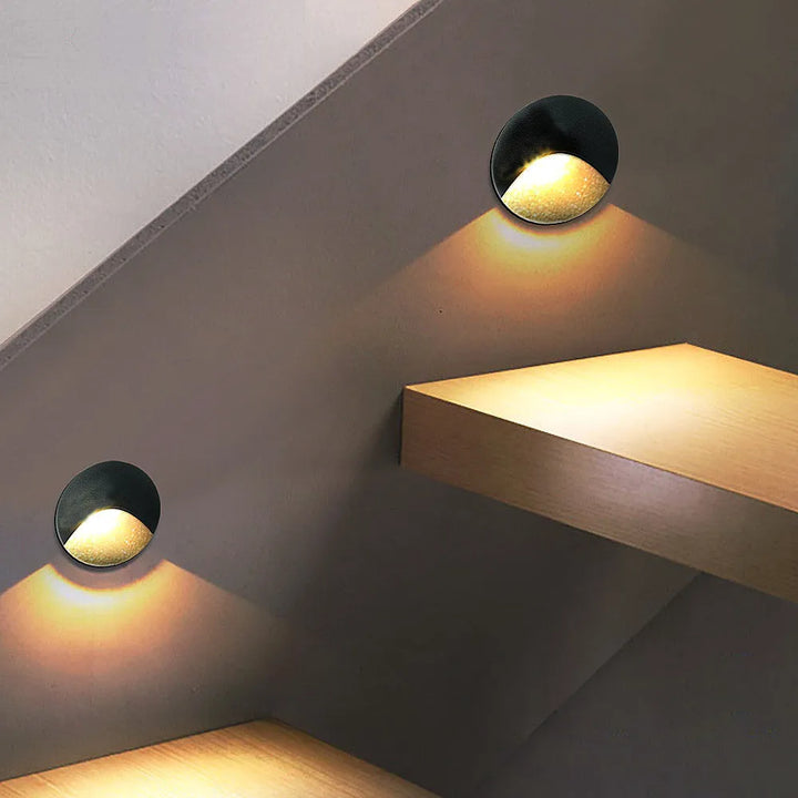 Skanto | Moderne vanntett IP65 LED innfelt vegglampe for utendørs belysning - 3W innebygd trinn- og trapp-balkongportal lys