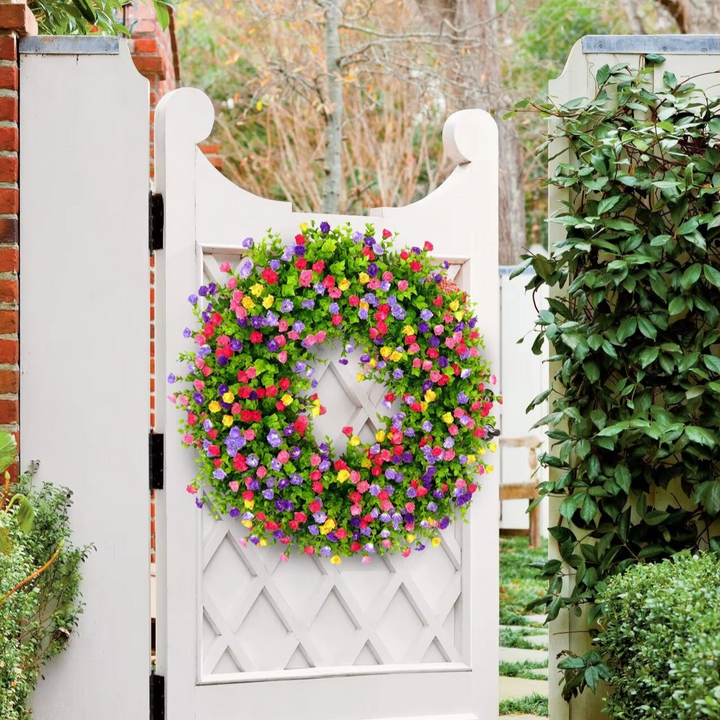 Skanto | Kunstnerisk Blomsterkrans for Frontdør, Vindu og Sesongbasert Hjemmedekorasjon