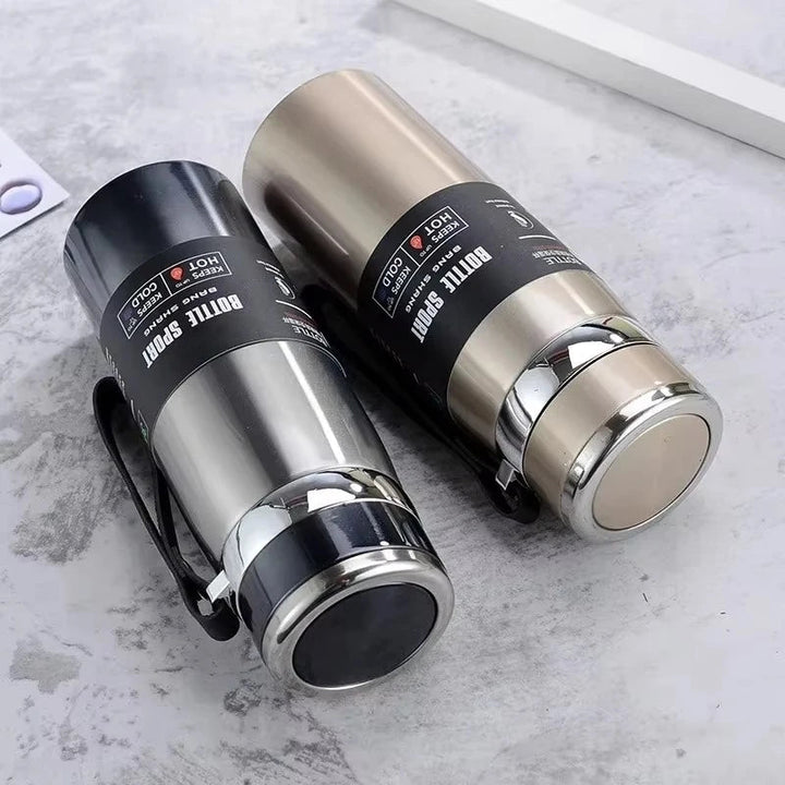 Stainless steel vacuum insulated thermos bottle 1000 ml | Skanto