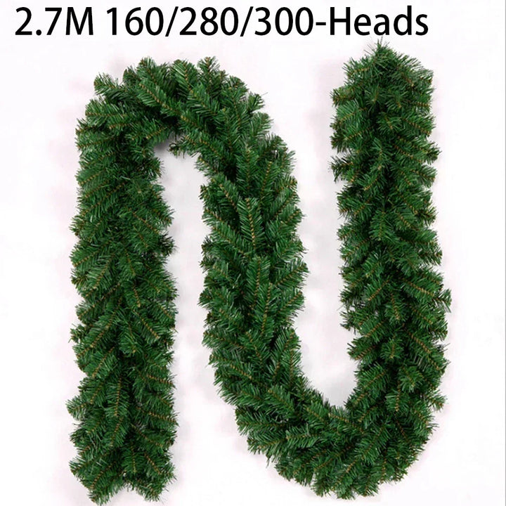 Skanto | EverPine Julegirlander | 2,7 m Kunstig Gran Girlander | Tette PVC Grangrener | Juledekorasjon for Trapp, Peis & Vinduer