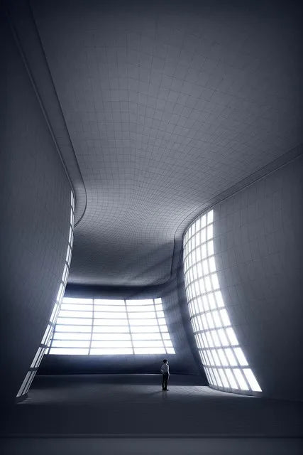 Moderne Geometriske Arkitektoniske Landskaps Veggkunst Fine Art Lerret Utskrifter Bilder For Studio Hjemme Kontor Entré Inspirerende Kunst Dekor | Skanto