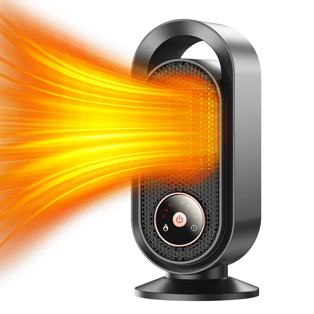 Skanto | 1000W Bærbar Mini Vifte Varmer for Skrivebord Soverom og Kontor