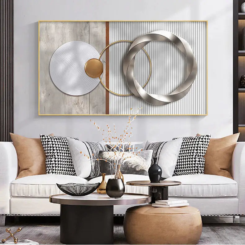 Moderne Estetikk Abstrakt Sol & Måne Veggkunsts Fine Art Lerretsutskrifter Bilder For Luksus Loft Stue Spisestue Livsstil Kunst Dekor | Skanto