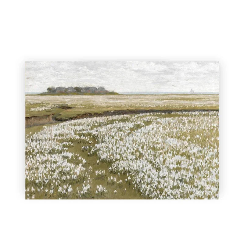 Klassiske vintage sommerlandskap fine kunst lerret utskrifter galleri veggkunst bilder for stue spisestue soverom kunst dekor | Skanto