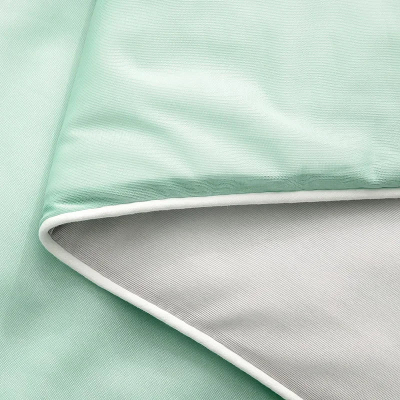 Air Condition Sommer Komforter — Ren Farge Is Silke Kjøleteppe, Lett & Glatt Twin/King Størrelse Quilt | Skanto