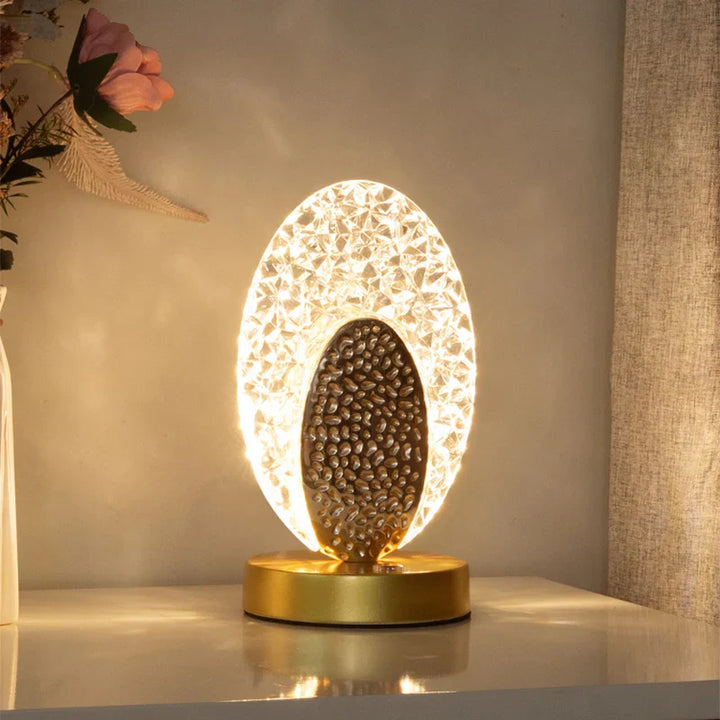 Skanto | Crystal LED bordlampe: Dimbar, USB-lading, Berøring & Fjernkontroll