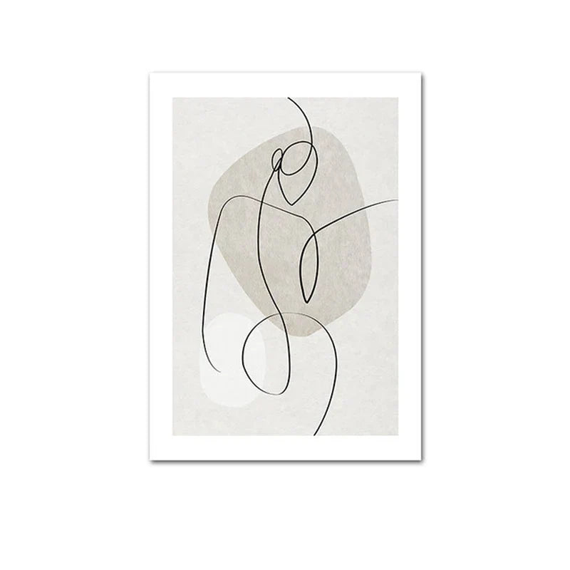 Skandinavisk Minimalistisk Geometrisk Mørke Nøytrale Farger Veggkunst Fine Art Lærred Utskrifter Moderne Abstrakte Bilder For Stue Hjem Dekor | Skanto