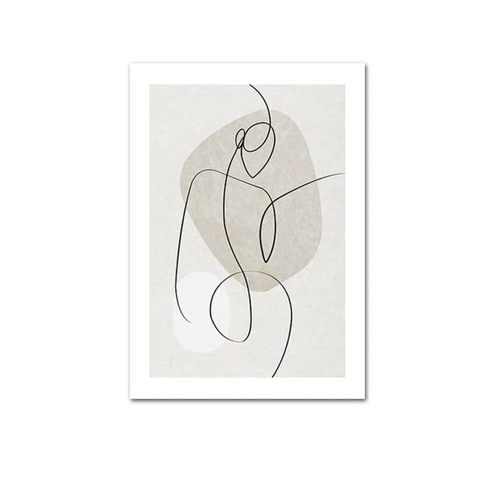 Skandinavisk Minimalistisk Geometrisk Mørke Nøytrale Farger Veggkunst Fine Art Lærred Utskrifter Moderne Abstrakte Bilder For Stue Hjem Dekor | Skanto
