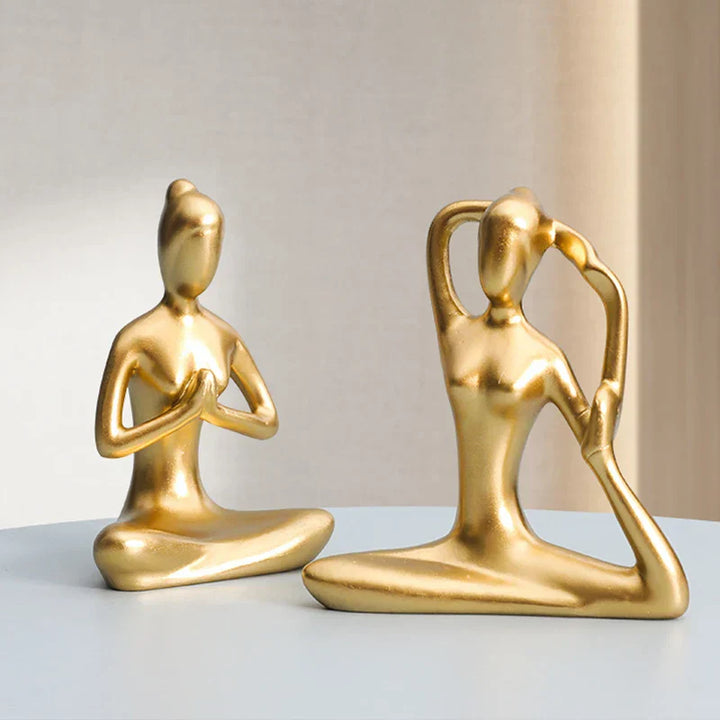 Skanto Interior Hjem Dekorative Figurer Skrivebord Tv Torsjon Dekorasjon Stue Skulptur Harpiks Statuer Hjem Dekor Yoga Jente Håndverk