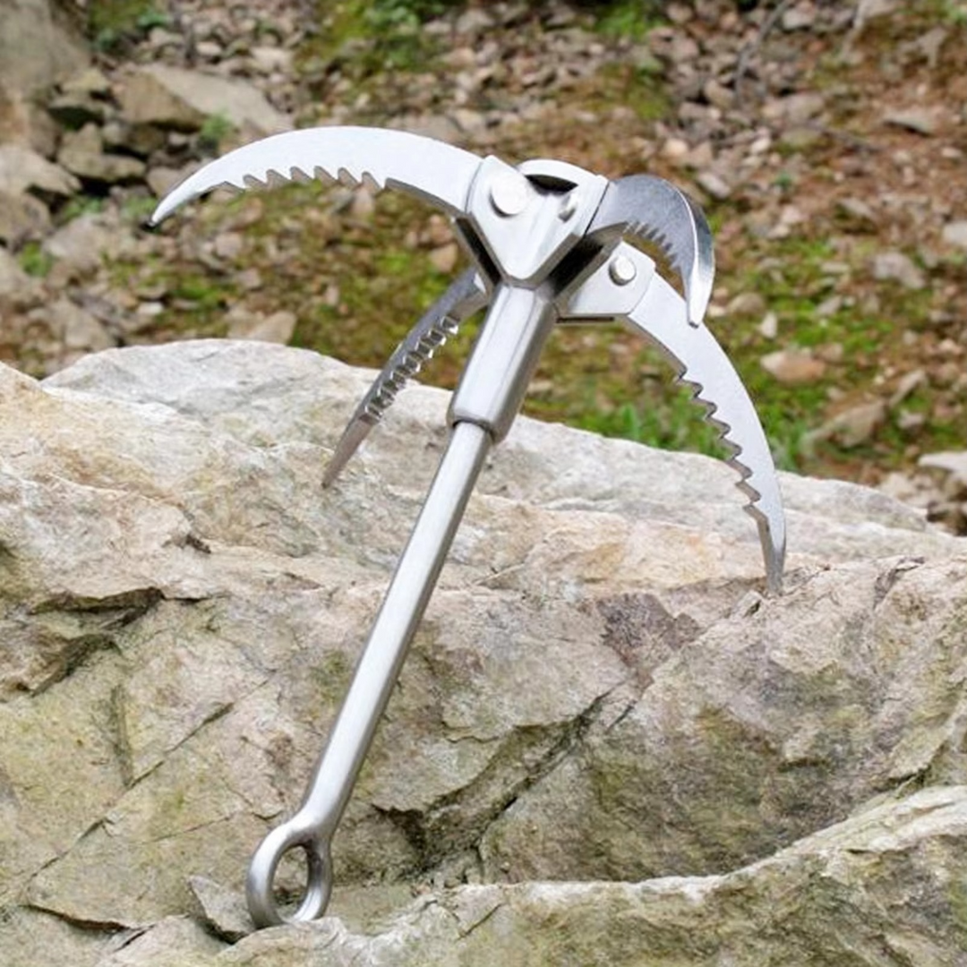 Skanto | Rustfritt Stål Kompakt Sammenleggbart Grappling Hook & Klatreklau