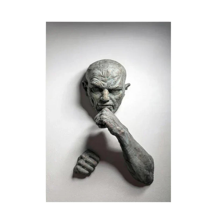 Moderne Urban Abstrakt Jern Statue Veggkunst Fine Art Lærredstrykk 3d Visualisering Figur Kunstbilder For Minimalistisk Leilighet Veggdekor | Skanto